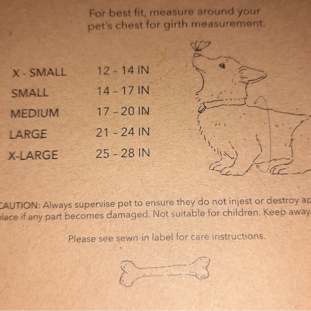 (3 For $30)Rae Dunn Santa Paws Dog Hoodie - Size S - Picture 5 of 5